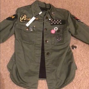 Marc Jacobs Military Green Paradise Patch Jacket